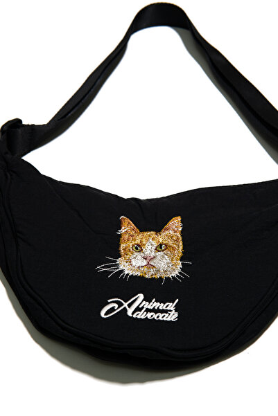 Trampoline Yellow Cat Nakışlı Çanta - Hayvan Figürlü Paraşüt Kumaş Çanta