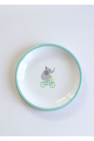 Elifle 18 cm Enamel Plate - Children's Dinner Plate, Serving Plate and Plate Dinner Children's Series