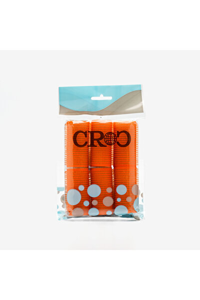 Croc 1224 Turuncu 6Lı Bigudi Çap:3Cm (+10Lu Saç Pensi) Cırtlı Saç Bigudisi