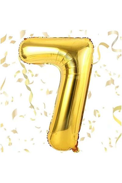 MAXEE STORE Maxee birthday balloon, number 7, gold, 40 cm