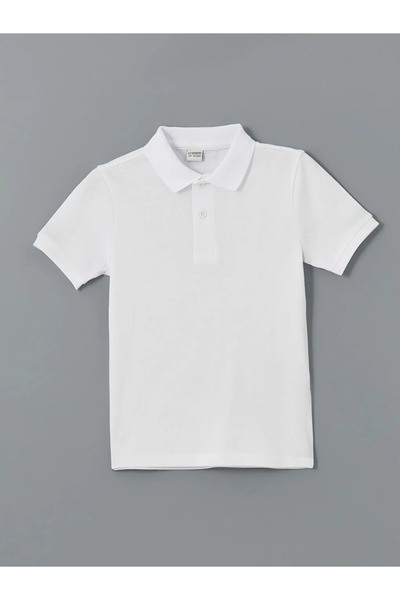LC Waikiki Μπλουζάκι LCW White Polo Neck Boy