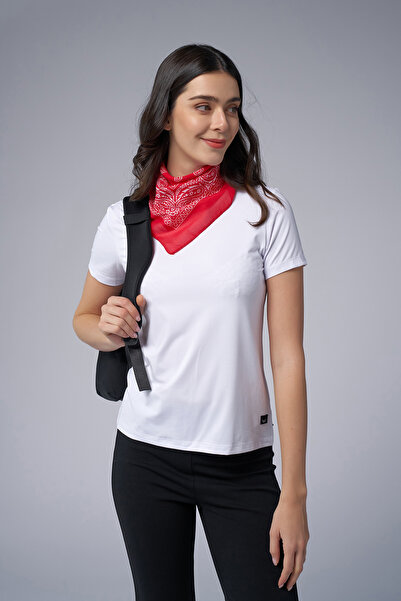 bilcee Women's White Basic Brushed Soft Fabric T-Shirt 3976