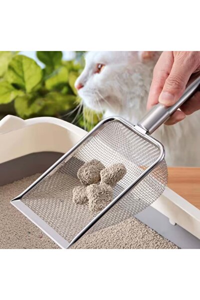 SOFT Paslanmaz Çelik Kedi Kumu Küreği – Dayanıklı ve Hijyenik