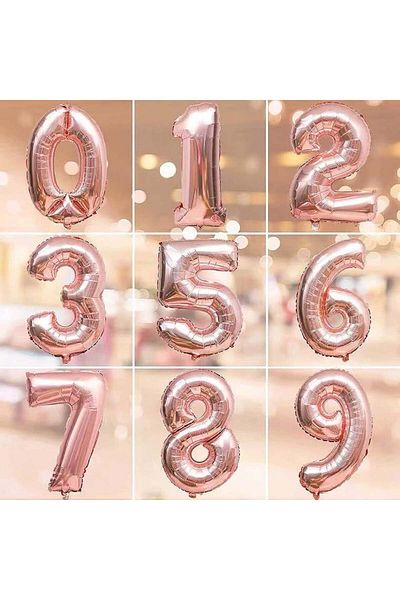 MAXEE STORE Balon aniversar Maxee, cifra 3, rose, 40 cm