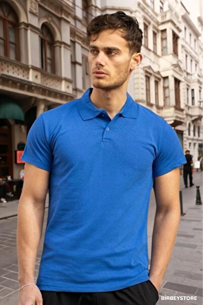 BİRBEYSTORE Футболка з коміром-поло, унісекс, тонкий матеріал