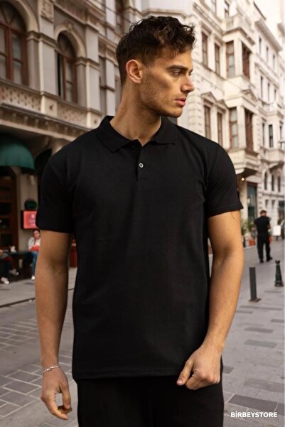 BİRBEYSTORE Polo ovratnik T-shirt Unisex tanka tkanina