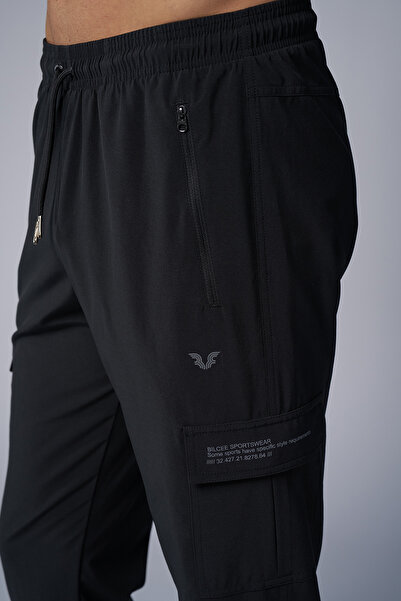 bilcee Men's Black Training Bottom 4139