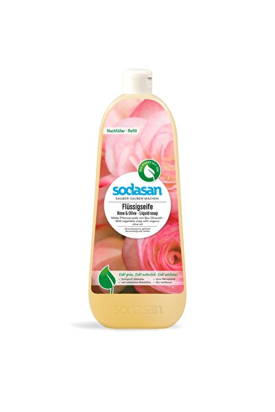 Sodasan صابون سائل لليدين - الورد والزيتون – 1 لتر