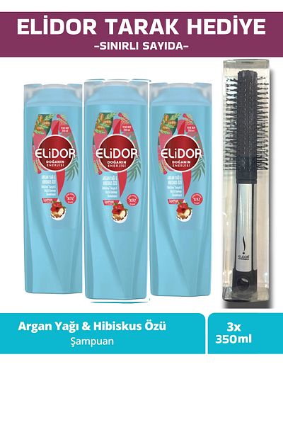 Elidor Nature's Energy Shampoo Argan Oil & Hibiscus Extract 350 ml