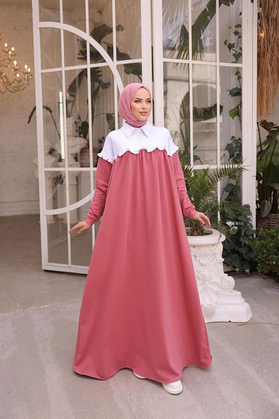 Nissra Ankanoor Powder Robe με βολάν γαρνιρισμένο φόρεμα με δύο κλωστές Anka257050