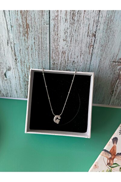 Genel Markalar G HARFLİ GÜMÜŞ ÇELİK KOLYE G HARF