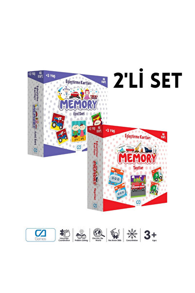 CA Games (2'Li SET) Özel Seri - Taşıtlar Eğitici Memory Çocuk Eşleştirme Hafı...