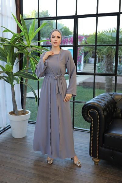 Nissra Φόρεμα Ankanoor Grey Abaya Look Anka255040