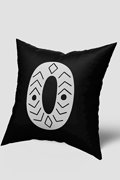 EsnafAli Ασπρόμαυρη Μαξιλαροθήκη με γράμματα O