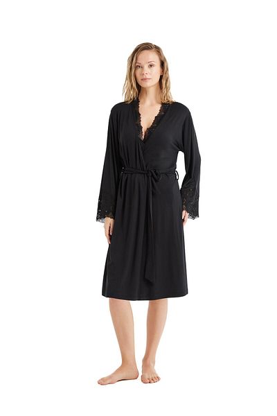 Blackspade Women's Black Dressing Gown 51600