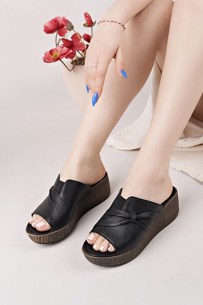 Diego Carlotti Genuine Leather Women's Daily Slippers Dd9744