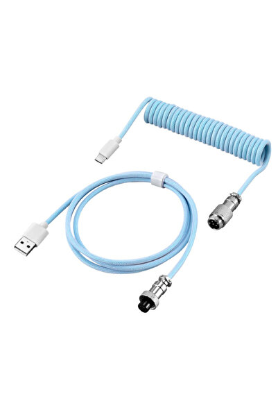 silabor Coiled Kablo (Sarmal) 120cm + 35cm | Mekanik & Manyetik Klavye Kablos...