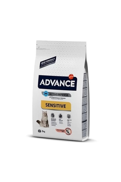 Advance Sensitive Somonlu Hassas Yetişkin Kedi Maması 3 Kg