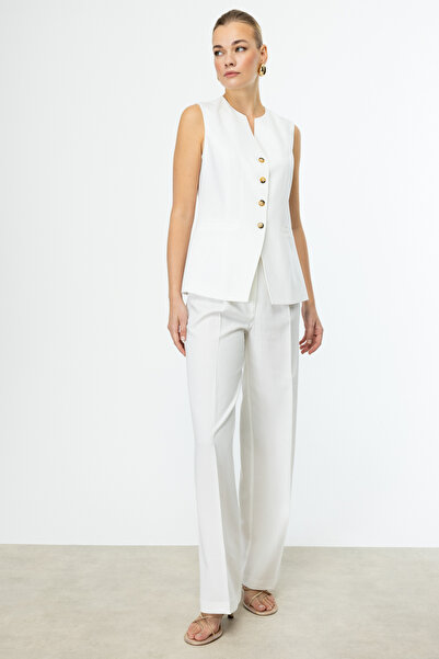 Ekol Buttoned Front Sleeveless Vest