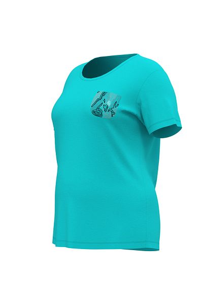bilcee Women's Fresh Large Size Pocket Stone Printed T-Shirt 4095