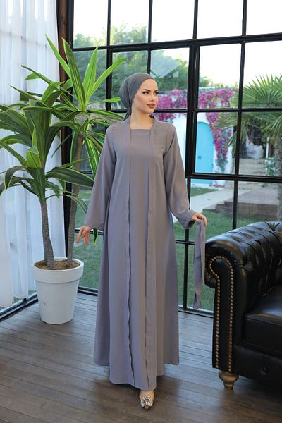 Nissra Φόρεμα Ankanoor Grey Abaya Look Anka255040