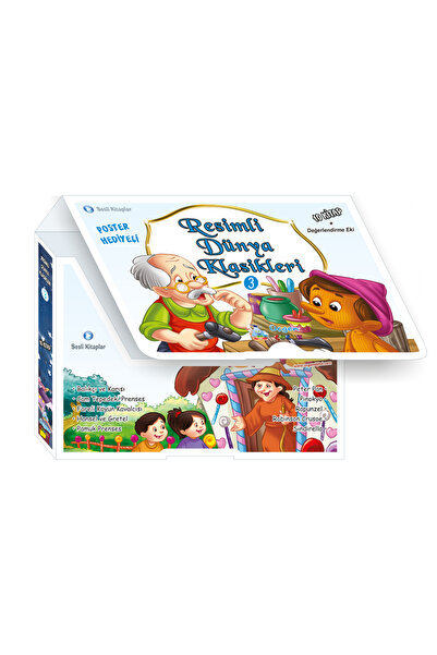 Üçgen Çocuk Resimli Dünya Klasikleri 3 - Mavi Seri - Kutulu