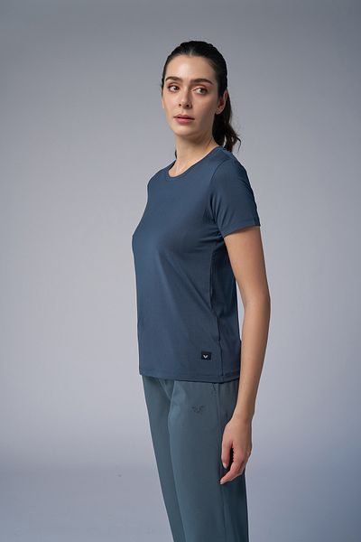 bilcee Tricou de damă din țesătură moale, periată de bază Carbon 3976