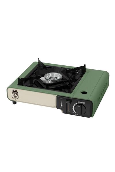 Black Island Tekli Portatif Ocak Gaz Stop Emniyetli Kırmızı Çantalı