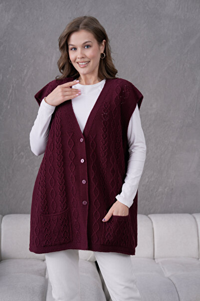 Lamierra Трикотажний великий розмір Вовняний жилет