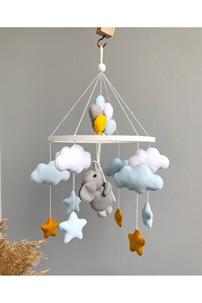 EFSBABY (MÜZİKLİ)bebek Beşik Dönencesi Uçan Balonlu Bebek Beşik Dönencesi
