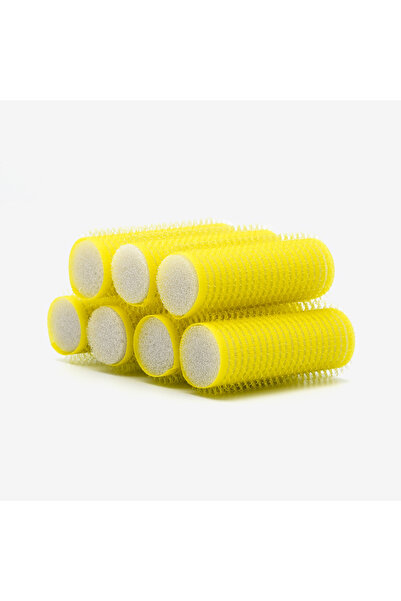 Croc 1223 Sarı 7Li Mini Paket Bigudi Cırtlı Saç Bigudisi Çap 2Cm