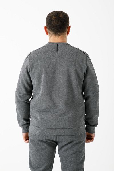 MARATON Plus Size Men's Crew Neck Long Sleeve Anthracite Sweatshirt 19509