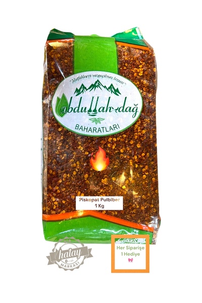 ABDULLAH DAĞ Hatay Yöresinden Doğal Hint Atom Pul Biber Pulbiber Zehir Acı İri Piskopat 1 Kg - 1000 Gr