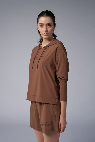 bilcee Дамски суитшърт от лек плат, кафяв, 4168