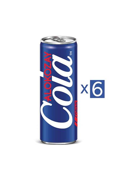 Alokozay Cola Regular 250ml X Pack of 6 Cans