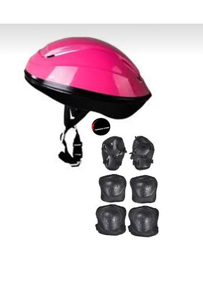 TOPROCKSTORE Lighted Children's Skates Adjustable Silicone Wheels Braked Metal Body Skates and Helmet Knee Pad Set