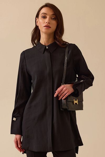 SEÇİL Seçil Women's Stoned Stylish Shirt Tunic 1010 Black
