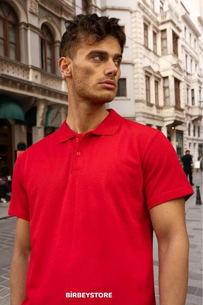 BİRBEYSTORE Μπλουζάκι Polo Neck Unisex Λεπτό ύφασμα