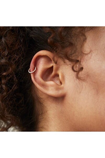 Bylin Cerrahi Çelik Önden Taşlı Kilitli Halka Piercing - Septum,daith, Helix, Rook, Lobe- 1 Adet