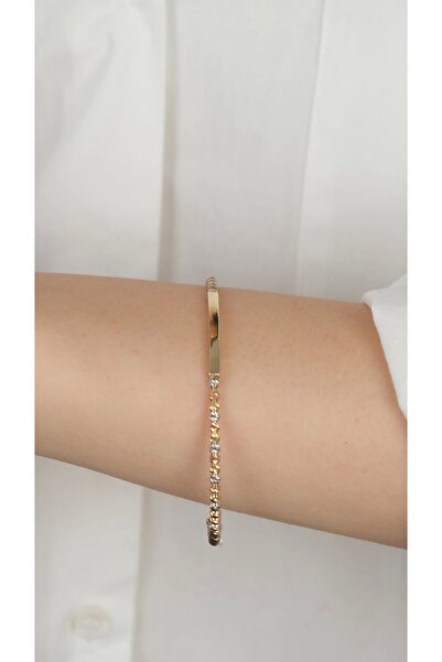 Güzide Kuyumcu 14 Ayar Altın Dorika Taşlı Kelepçe 120