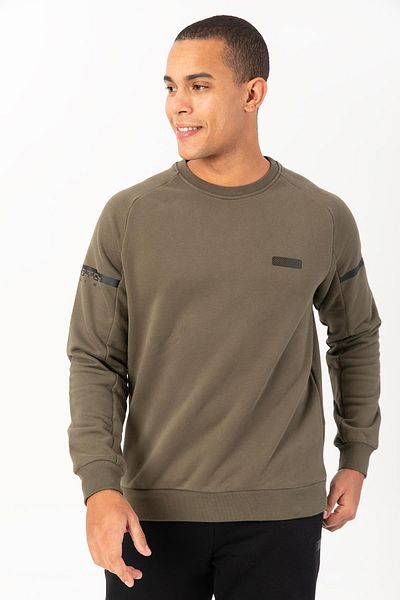 MARATON Comfort Men's Crew Neck Raglan Sleeve Light Khaki Sweatshirt 22304