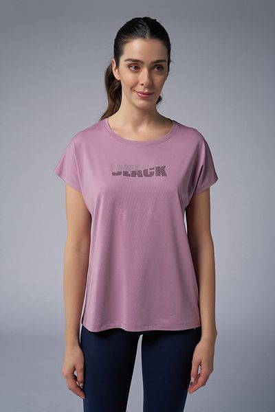 bilcee Blue Stone Printed T-Shirt Women's Lilac Stone Printed 4079 Model