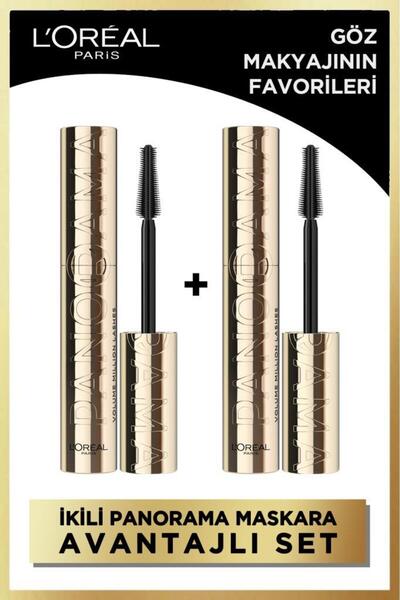 L'Oreal Paris Panorama Maskara 2'li Set - Siyah & Koyu Kahverengi
