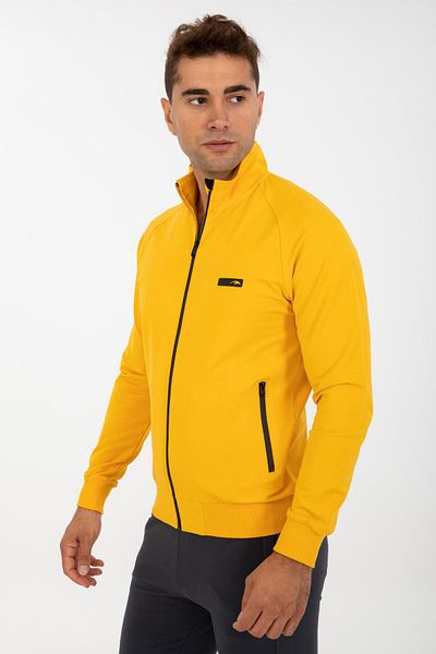 MARATON Comfort Men's Stand Collar Long Sleeve Yellow Tracksuit Top 21390