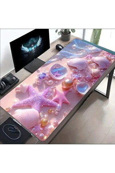 sgeteknoloji 70X30 سم SEA SHELL تحت عنوان عدم الانزلاق قاعدة سرعة سطح الألعاب لوحة ماوس الألعاب
