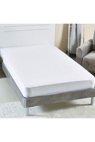 Home Box Ballina Solid Cotton Twin Fitted Sheet - 120x200+33 cm