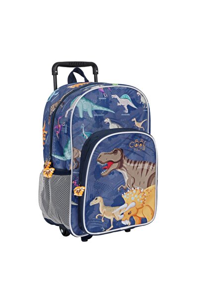 Perletti Ghiozdan troller, Perletti, model Dinozaur, 36 cm, colecția Cool Kids