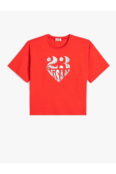 Koton New Season April 23 Printed T-Shirt Crew Neck Short Sleeve Cotton