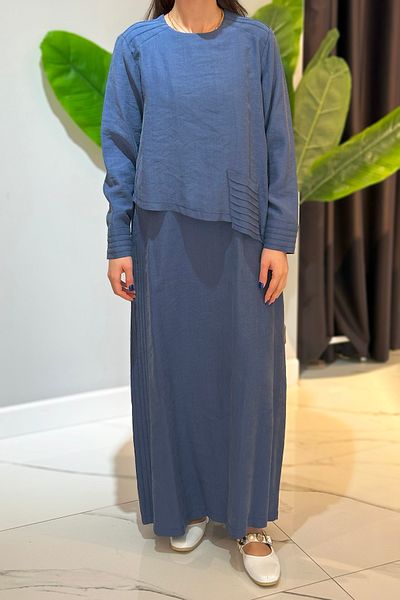 Nuss 2031 Mod Dress Indigo Outfit