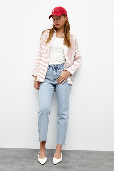 urban focus Yırtmaçlı Oversize Gömlek